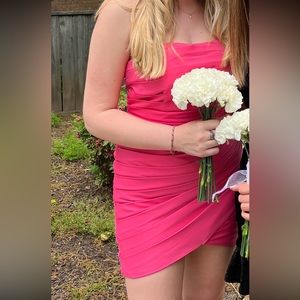 Short hot pink dress